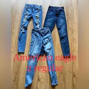 3 Pairs American Eagle Jeans